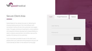 Speed Medical | Online Services Logon