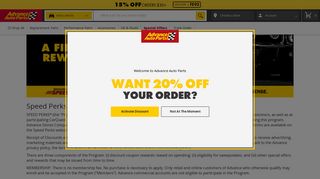 Speed Perks Terms - Advance Auto Parts
