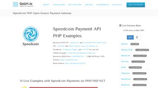Speedcoin Payment Gateway - Speedcoin API PHP. White Label ...