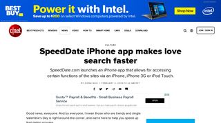 SpeedDate iPhone app makes love search faster - CNET