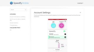 Account Settings - Speedify Mobile