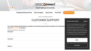 Support | SpeedConnect
