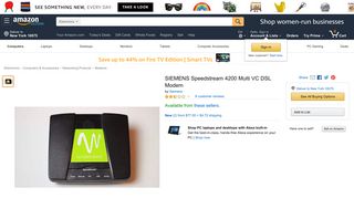 Amazon.com: SIEMENS Speedstream 4200 Multi VC DSL Modem ...