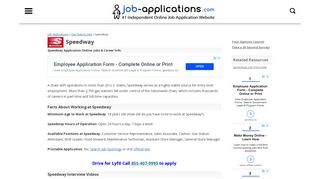 Speedway Application, Jobs & Careers Online - Job-Applications.com