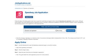 Speedway Job Application - Apply Online