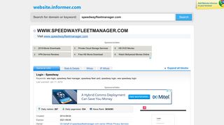 speedwayfleetmanager.com at WI. Login - Speedway - Website Informer