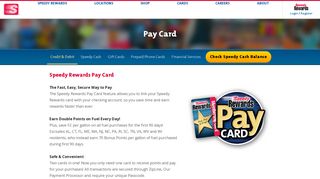 Speedy Rewards Pay Card - Speedway