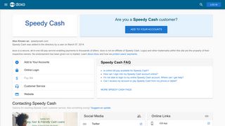 Speedy Cash: Login, Bill Pay, Customer Service and Care Sign-In