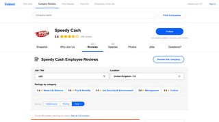 Working at Speedy Cash: Employee Reviews | Indeed.co.uk