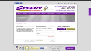 Customer Login | SpeedyWristbands