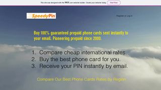 SpeedyPin Calling Cards - Get A Pin Number - Wix.com