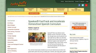 Speekee® FastTrack and Accelerate Homeschool Spanish Curriculum