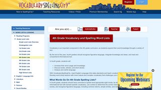 4th Grade Spelling Words - Fourth Grade Spelling Lists ... - Spelling City