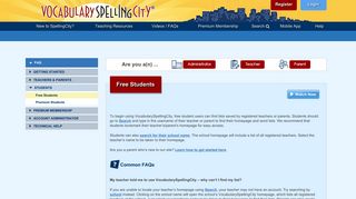 Free Students - Spelling City