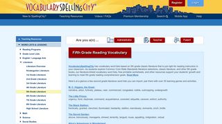 5th Grade Reading Practice - Fifth Grade Reading ... - Spelling City