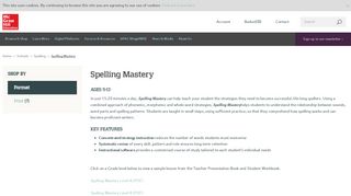 Spelling Mastery - Spelling - Schools - McGraw-Hill Education