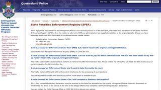 State Penalties Enforcement Registry (SPER) - Queensland Police