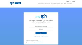 Login - SPH Subscription Services