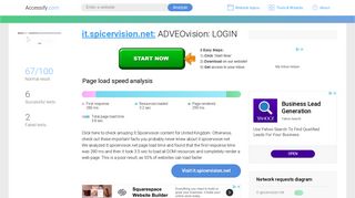 Access it.spicervision.net. ADVEOvision: LOGIN