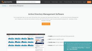 Free Active Directory Management Tool By Spiceworks