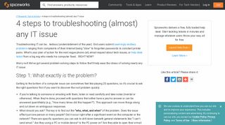 4 steps to troubleshooting (almost) any IT issue - Spiceworks