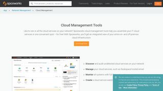 Free Cloud Management Tools from Spiceworks