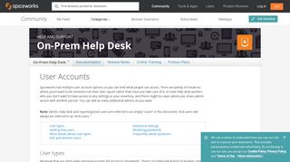 Creating User Accounts in Spiceworks Help Desk - Spiceworks