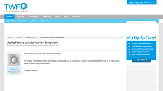 Listing Factory or Spicy Auction Templates | The Wholesale Forums