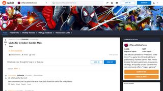 Login for October: Spider-Man : MarvelStrikeForce - Reddit