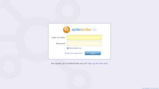 SpiderScribe.net - Login Page