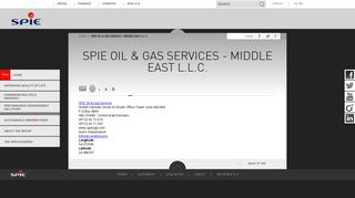 SPIE Oil & Gas Services - Middle East L.L.C. | SPIE