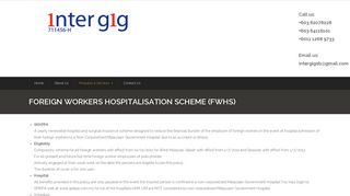 Foreign Workers Hospitalisation Scheme (FWHS) - INTER GIG