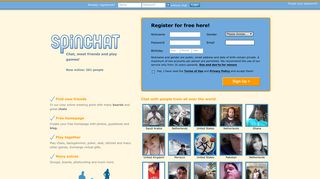 Spinchat.com - Free chat, Meet friends, Play games online