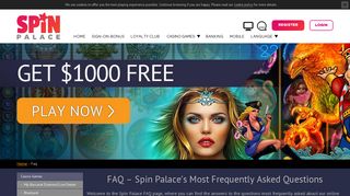 Find the Answers to Frequently Asked Questions | Spin Palace FAQ