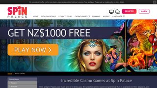 Spin Palace | Best Casino Games Online in New Zealand!