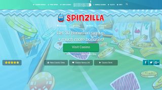 Spinzilla Casino - Get £300 worth of casino bonuses + bonus spins here