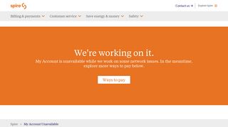 My Account Unavailable | Spire