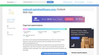 Access webmail.spirehealthcare.com. Outlook Web App