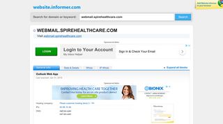 webmail.spirehealthcare.com at WI. Outlook Web App - Website Informer