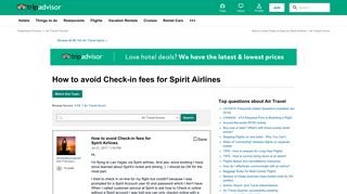 How to avoid Check-in fees for Spirit Airlines - Air Travel Forum ...