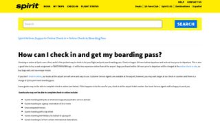 How can I check in and get my boarding pass? – Spirit Airlines Support