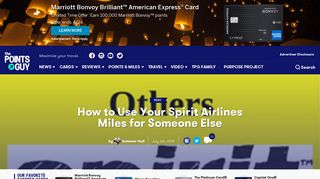 How to Use Your Spirit Airlines Miles for Someone Else - The Points Guy