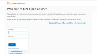 Login - Desire2Learn Open Courses - D2L