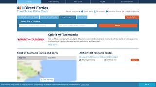 Spirit Of Tasmania - Ferry Booking, timetables and tickets - Direct Ferries
