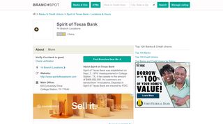 Spirit of Texas Bank - 14 Locations, Hours, Phone Numbers …
