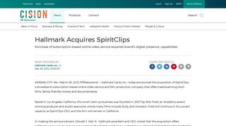 Hallmark Acquires SpiritClips - PR Newswire