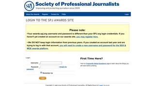 Society of Professional Journalists - Login to the SPJ Awards Site
