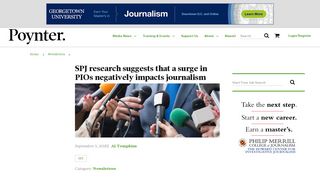 SPJ research suggests that a surge in PIOs negatively impacts ...
