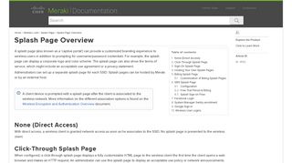 Splash Page Overview - Cisco Meraki