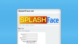 Signup - SplashFace.net